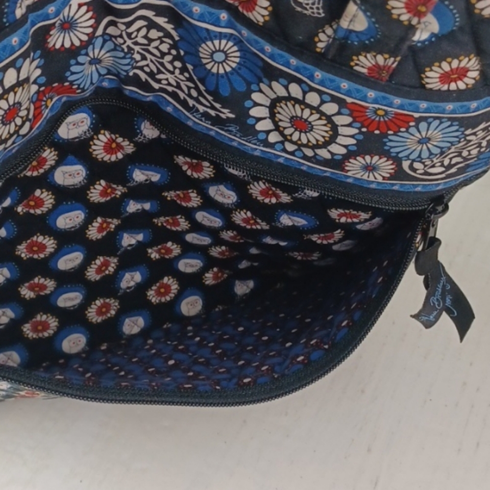Vera Bradley Night Owl Extra Large Floral Paisly Shoulder Bag Tote 12" X 14" - Picture 14 of 16